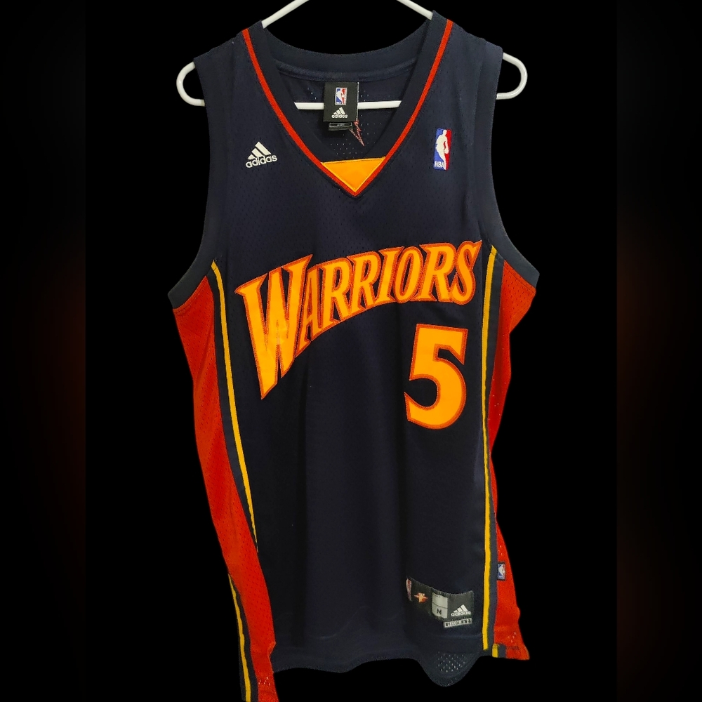 Adidas NBA Baron Davis #5 Black&Orange Golden State Warriors Jersey "We Believe"